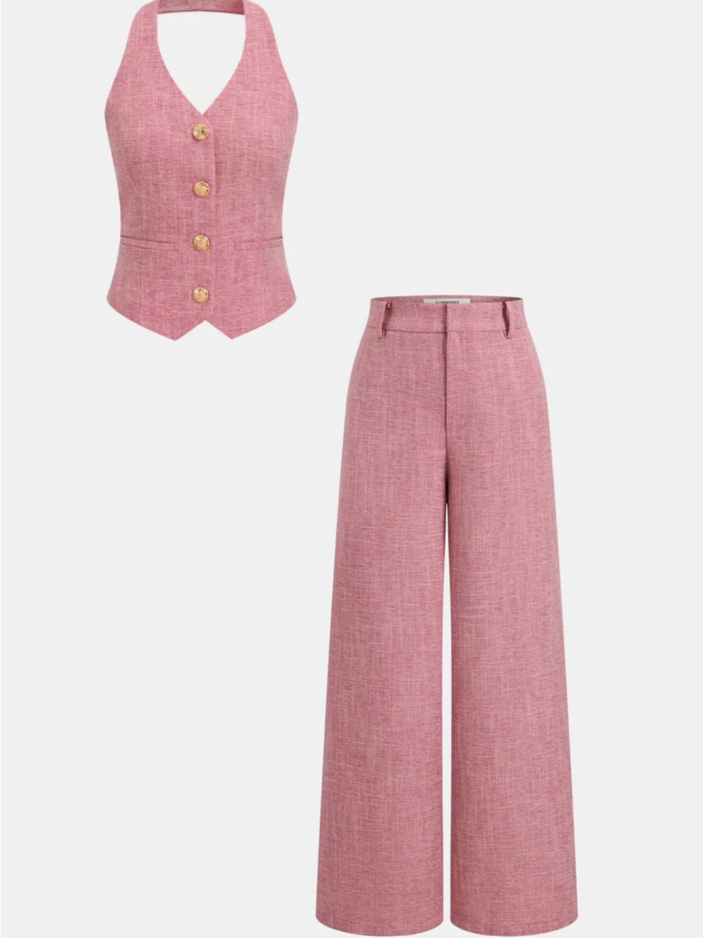 Commense Commense Halter Vest & Wide Leg
Pants Set size XS